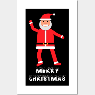 Santa Claus break dance Posters and Art